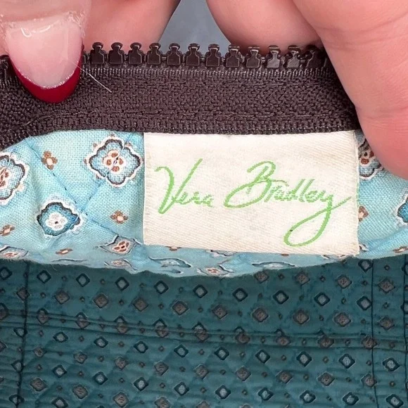 Vera Bradley Quilted Weekender Bag Brown Blue Floral Travel Duffel Y2K Boho